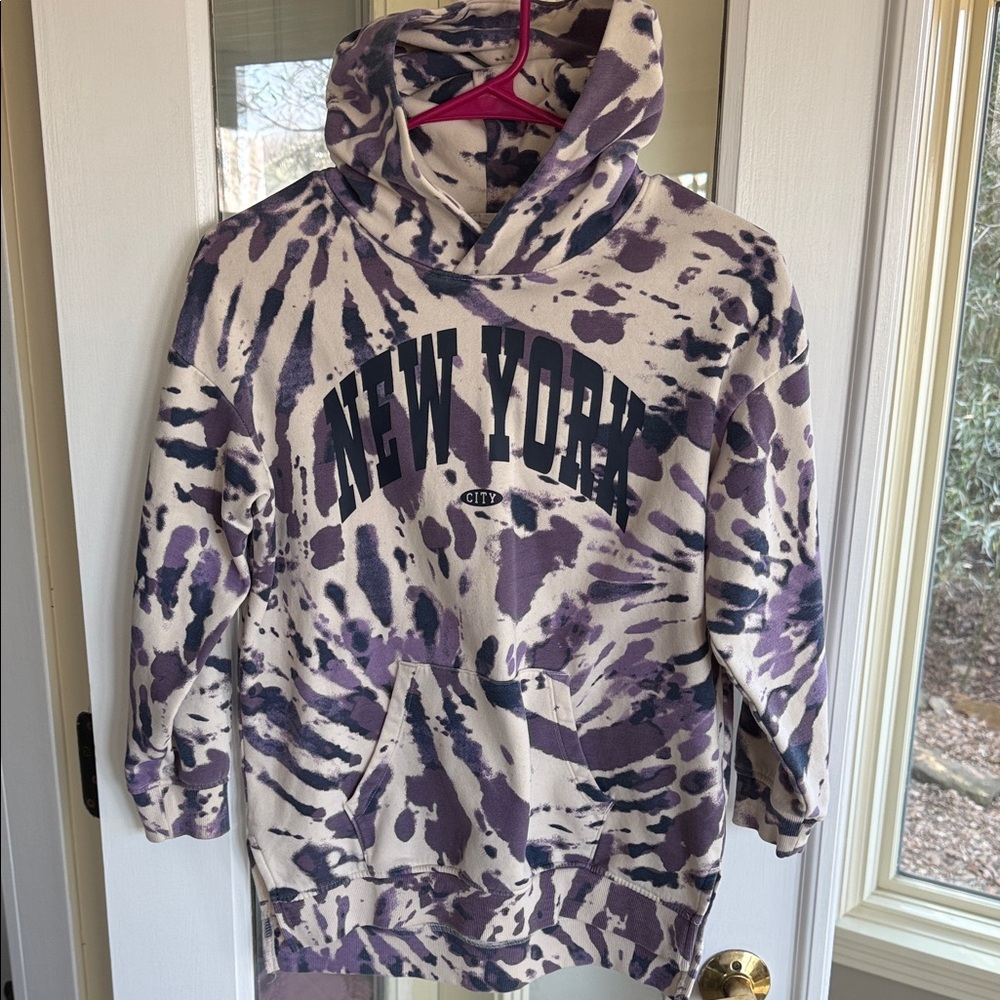H&M Purple and Cream Hoodie